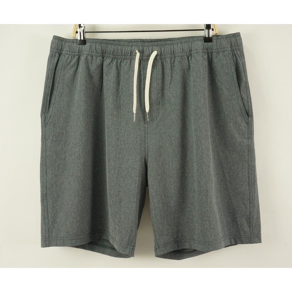 Fair Harbor One Short Mens 3XL 8" Dark Gray Heather Stretch Drawstring Linerless
